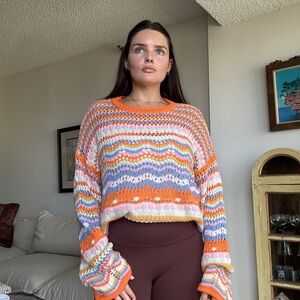 Colorful Striped Women's Sweater